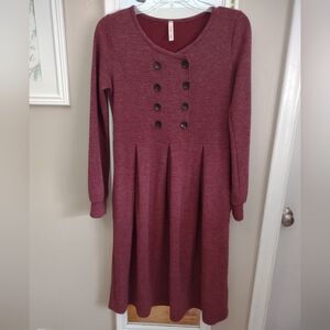 Burgundy Sweater Dress